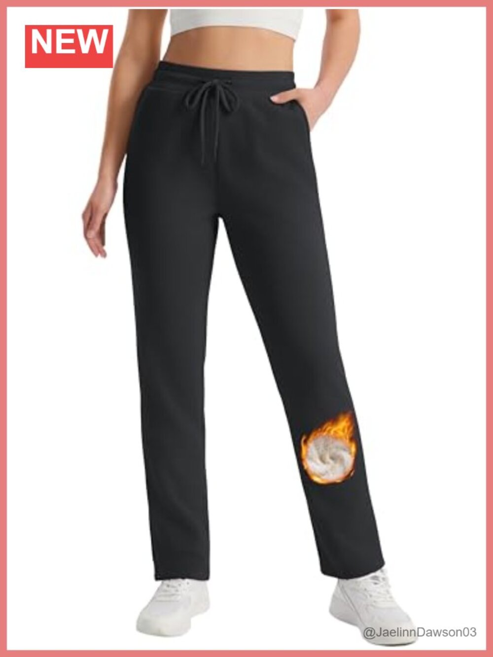 Women's Sherpa Lined Sweatpants Warm Fleece Water Resistant Thermal Pants